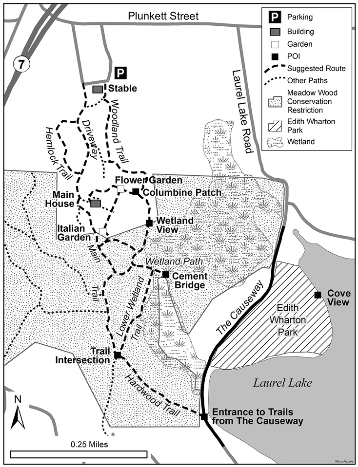 Map of The Mount and Laurel Lake.